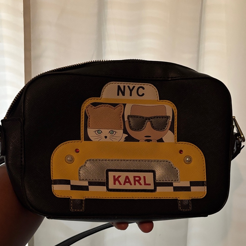 KARL Crossbody Bag with Yellow NYC Taxi Cartoon